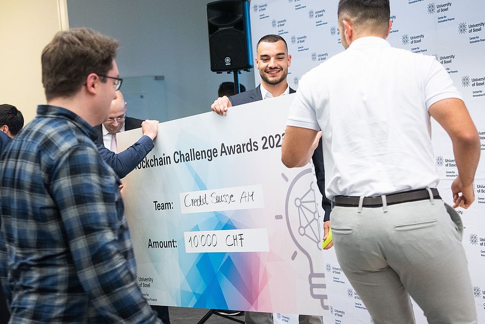 Winner's Billboard Credit Suisse Asset Management Suisse Blockchain Challenge 2022 University of Basel