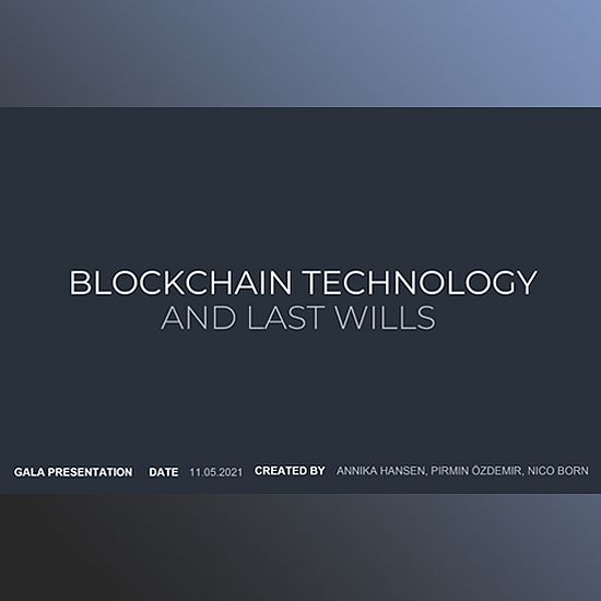 Blockchain Challenge 2021 Winner Slides: 1st place, burkhardt. Participating Students: Nico Born, Annika Hansen, Pirmin Özdemir