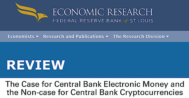 The Case for Central Bank Electronic Money and the Non-case for Central Bank Cryptocurrencies