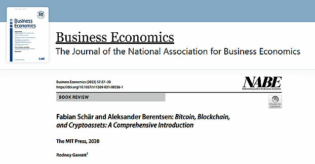 Fabian Schär and Aleksander Berentsen: Bitcoin, Blockchain, and Cryptoassets: A Comprehensive Introduction