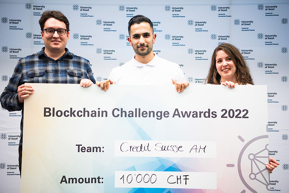 Winner Team Credit Suisse Asset Management Suisse Blockchain Challenge 2022 University of Basel